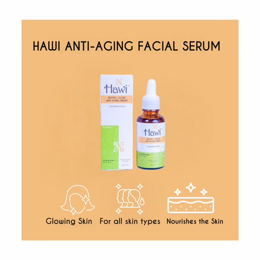 Hawi Facial Serum - NET WT 30ml (1.01 fl oz) | Glowing Skin & Anti-Aging Moisturizer - Hawi Nature's Touch