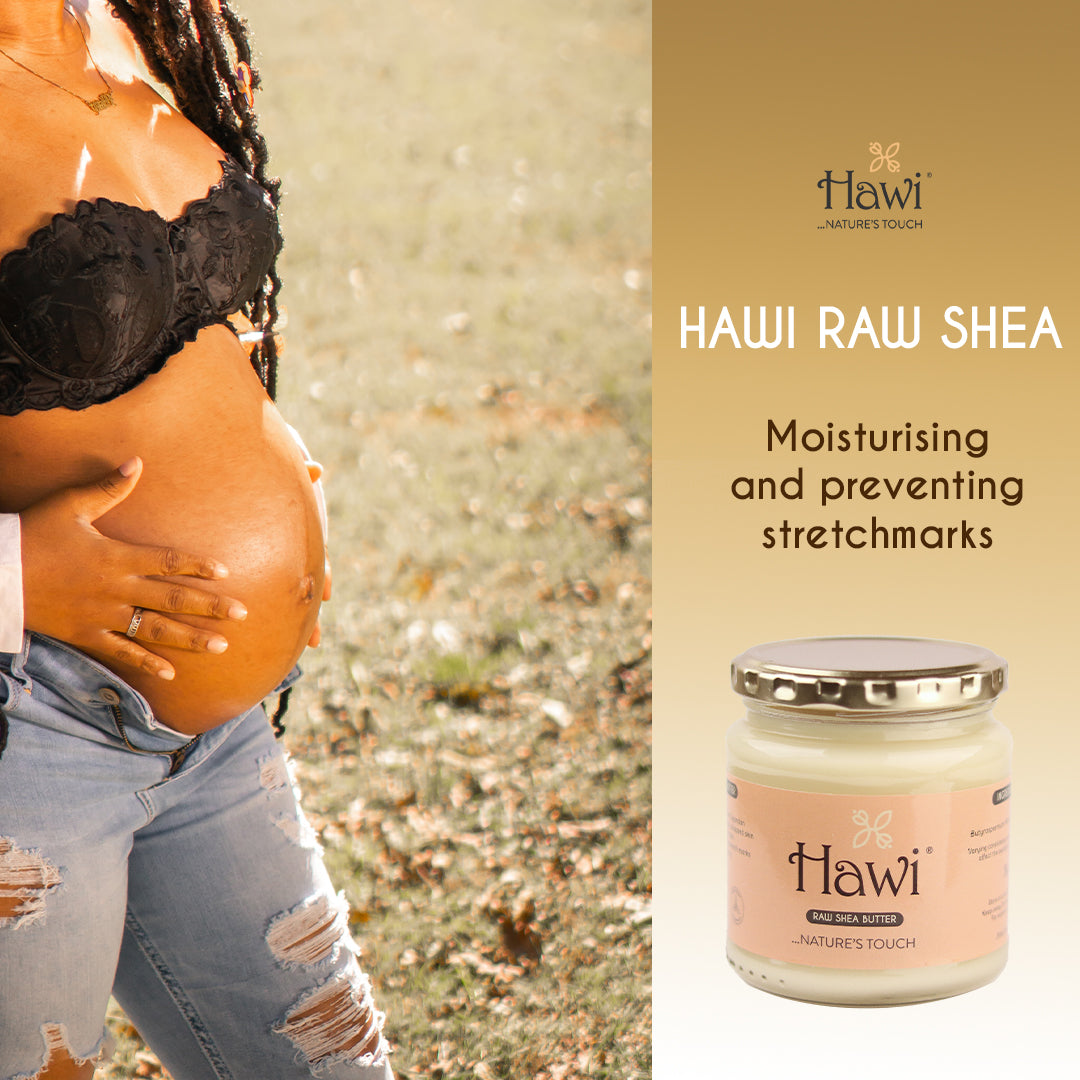 Hawi Raw Shea Butter - NET WT 291ml (9.8 fl oz) | Natural Moisturizer, Skin Healer & Pregnancy Stretchmark Prevention