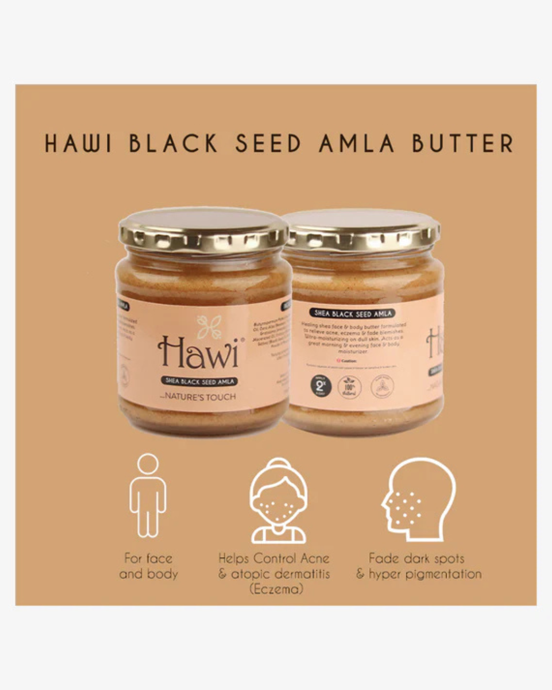 Hawi Blackseed Amla Moisturizer - NET WT 291ml (9.8 fl oz) | Acne & Eczema Relief