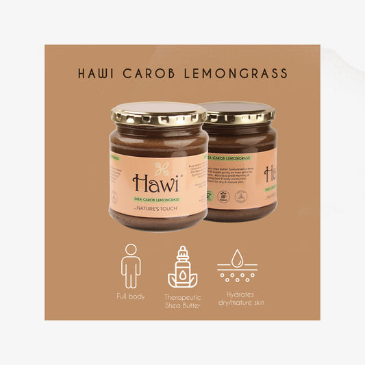 Hawi Carob Lemongrass Moisturizer - NET WT 291ml (9.8 fl oz) | Dry Skin & Anti-Aging