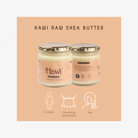 Hawi Raw Shea Butter - NET WT 291ml (9.8 fl oz) | Natural Moisturizer, Skin Healer & Pregnancy Stretchmark Prevention