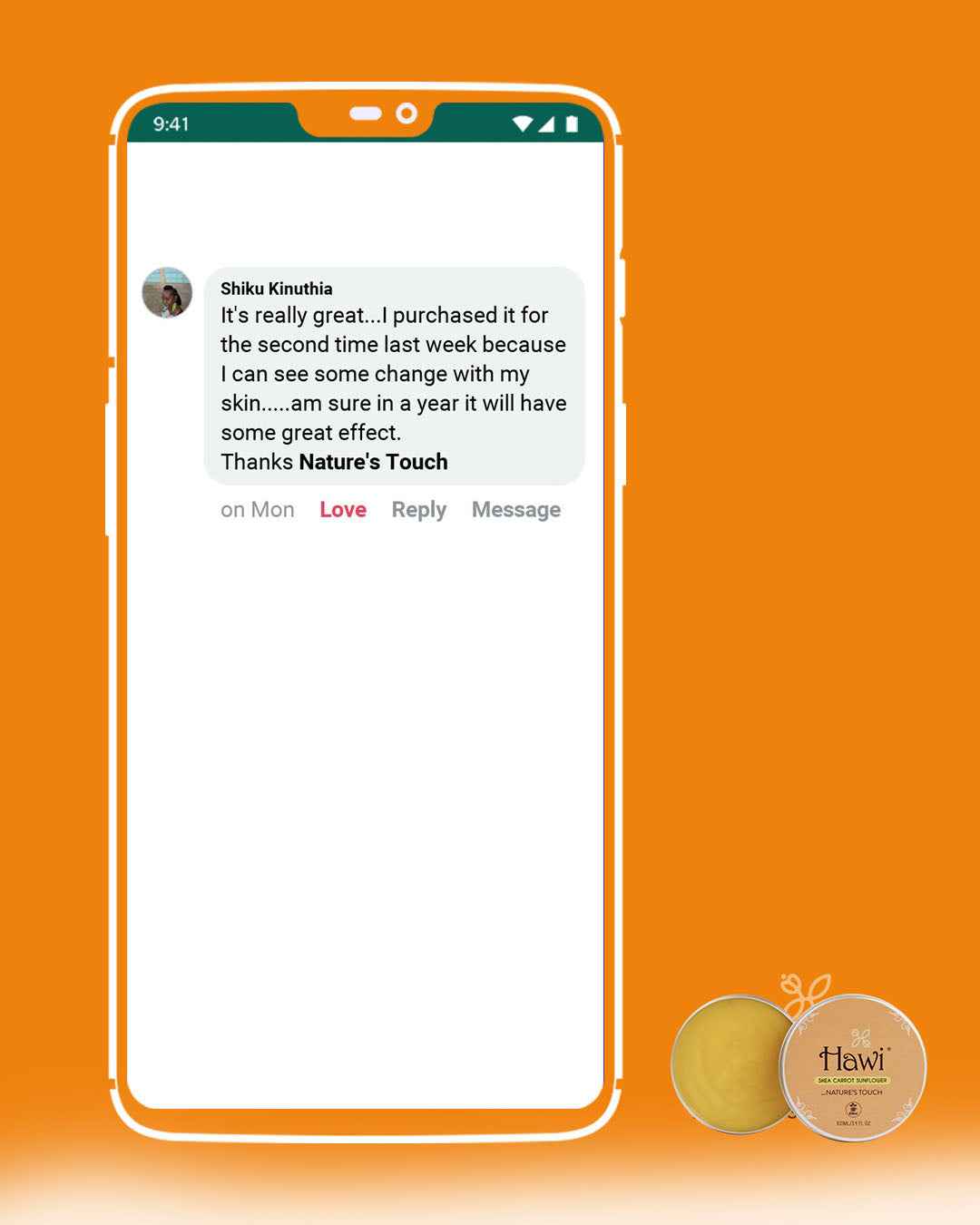 Hawi Carrot Sunflower Moisturizer for Stretch Marks and Dry Skin - NET WT 291ml (9.8 fl oz)