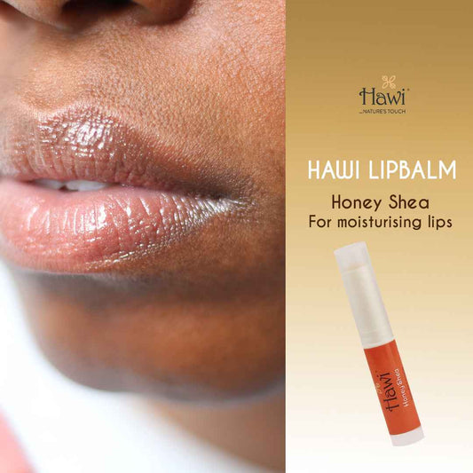 Hawi Honey Shea Lip Balm - NET WT 10g (0.35oz) | Eczema Care & Moisturizes Dry, Chapped Lips Naturally
