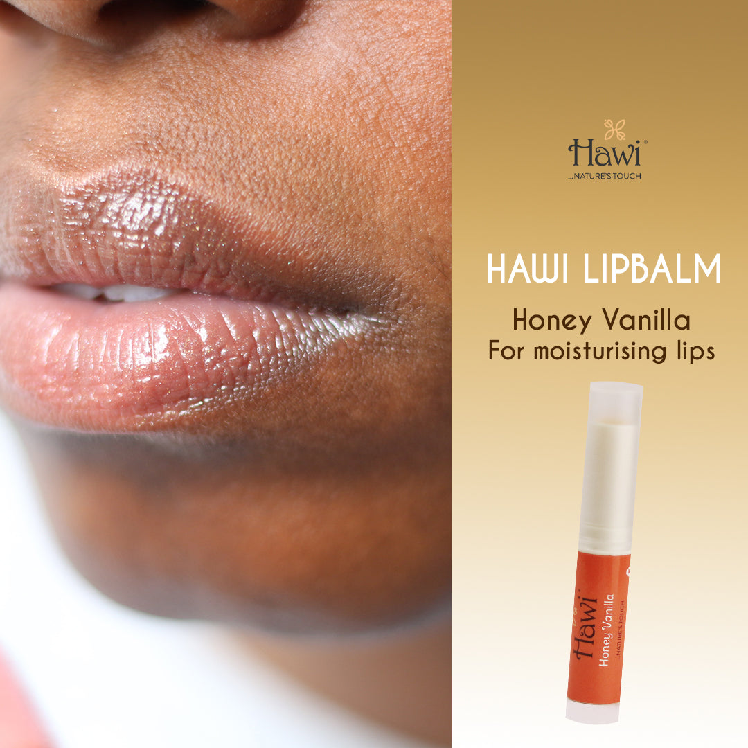 Hawi Honey-Vanilla Lip Balm - 10g (0.35oz) | Sweet Sensation, Moisturizing & Nourishing for Dry Lips