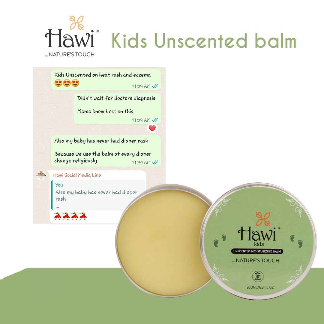 Hawi Kids Unscented Balm 200ml | Gentle Moisturizer for Dry & Sensitive Skin