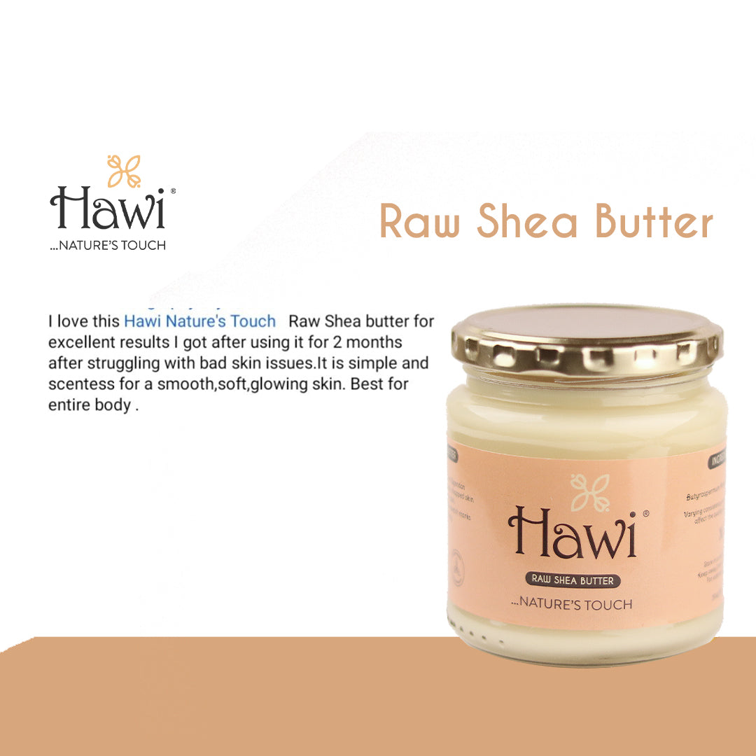 Hawi Raw Shea Butter - NET WT 291ml (9.8 fl oz) | Natural Moisturizer, Skin Healer & Pregnancy Stretchmark Prevention