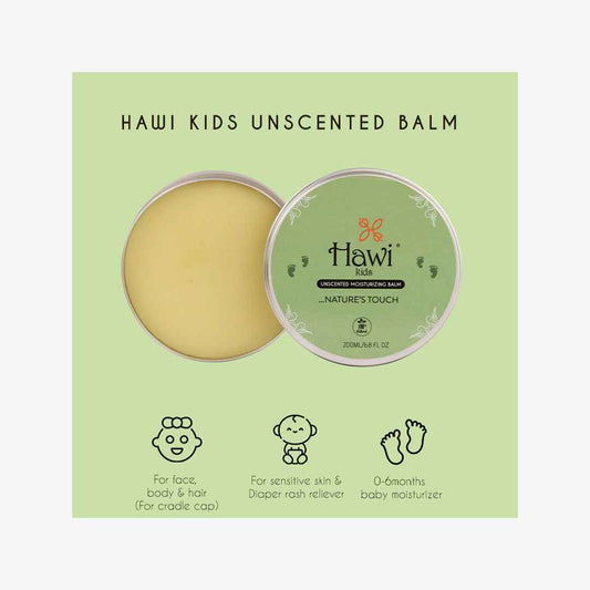 Hawi Kids Unscented Balm 200ml | Gentle Moisturizer for Dry & Sensitive Skin