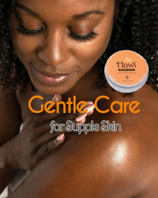 Hawi Raw Shea Butter - Natural Moisturizer & Skin Healer for Stretchmark Prevention | NET WT 100ml (3.4 fl oz)