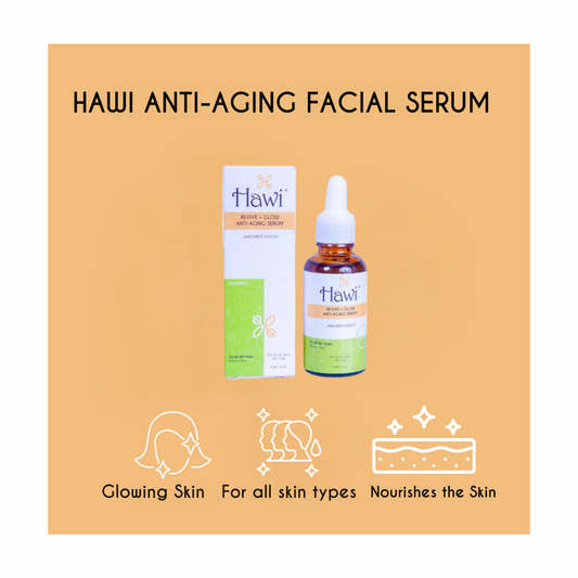 Hawi Facial Serum - NET WT 30ml (1.01 fl oz) | Glowing Skin & Anti-Aging Moisturizer