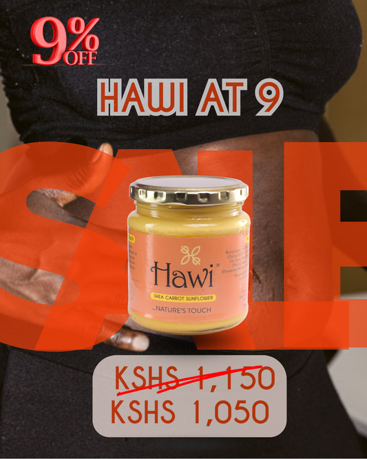 Hawi Carrot Sunflower Moisturizer for Stretch Marks and Dry Skin 291ml (9.8 fl oz)