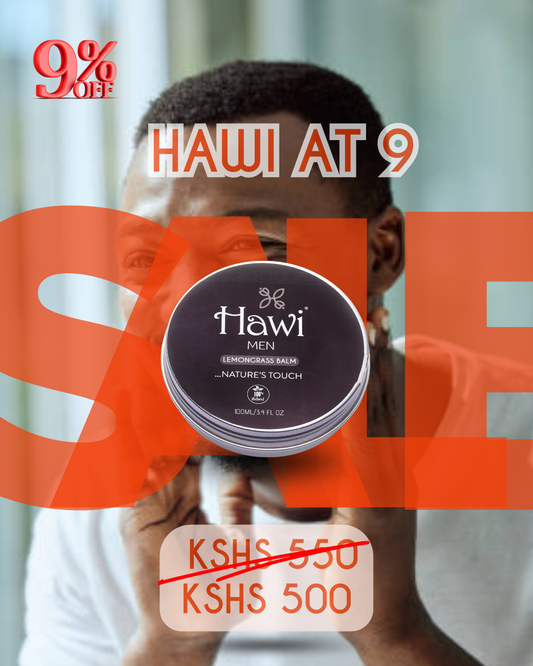 Hawi Men Lemongrass Balm - Moisturizing and Soothing Balm for Dry Skin and Beard Care, 100ml (3.4 fl oz)
