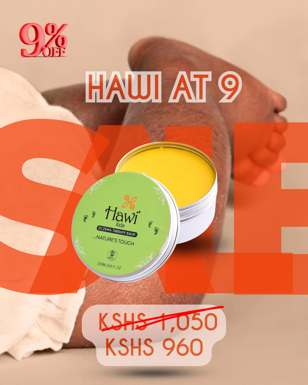 Hawi Kids Eczema Balm 200ml - Soothing Relief for Dry and Sensitive Skin