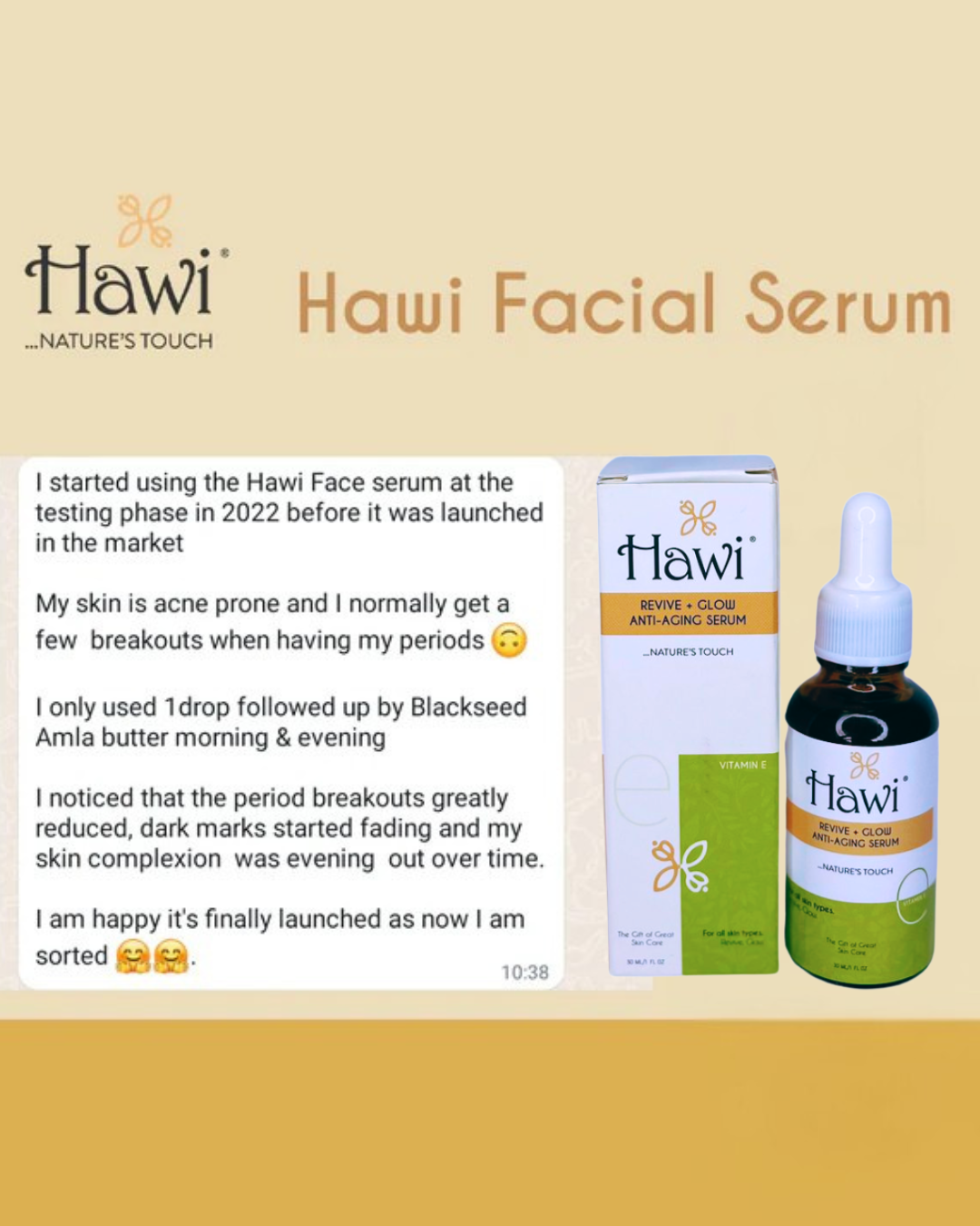 Hawi Facial Serum - NET WT 30ml (1.01 fl oz) | Glowing Skin & Anti-Aging Moisturizer