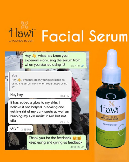 Hawi Facial Serum - Revive & Glow Antiaging  Moisturizer | 30ml (1.01 fl oz)