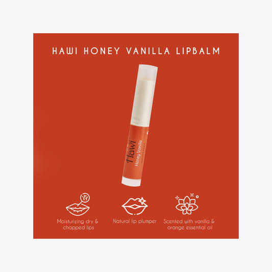 Hawi feuchtigkeitsspendender Honig-Vanille-Lippenbalsam, 10 g