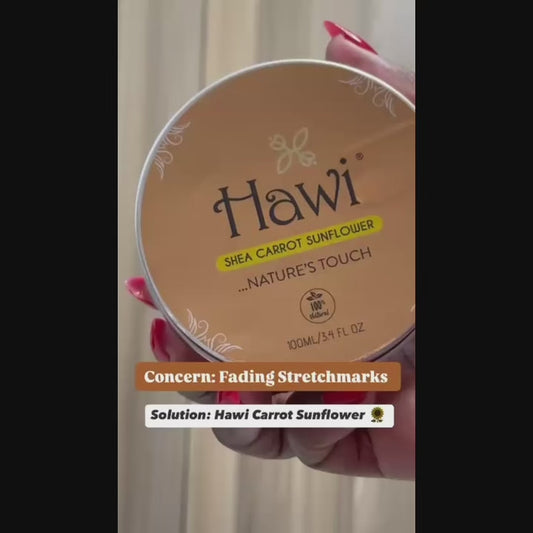 Hawi Carrot Sunflower Moisturizer 100ml | Fades Stretchmarks & Rejuvenates Dry Skin